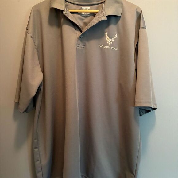 Dri Duke Men's 2XL Gray Polo Shirt US Air Force Embroidered Emblem - Picture 1 of 6